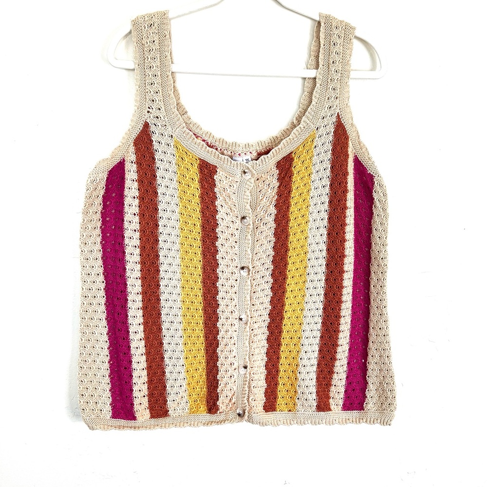 ⭐️ 3/$25 Grace + Karma Crocheted Women’s Tank Top